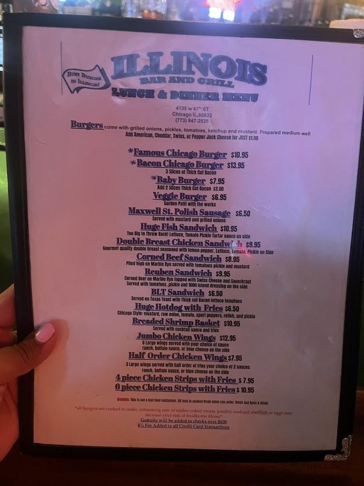 Illinois Bar & Grill Menu image 3